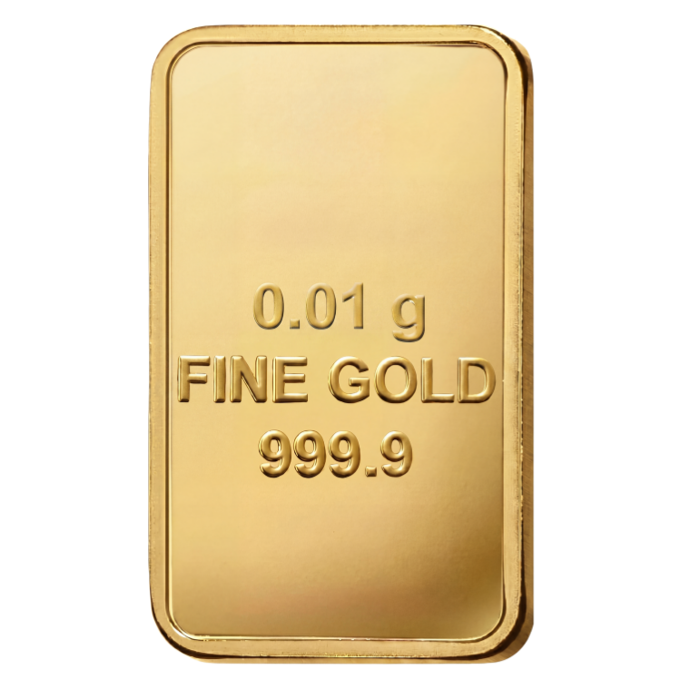 0.01g fine gold bar