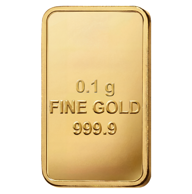 0.1g fine gold bar