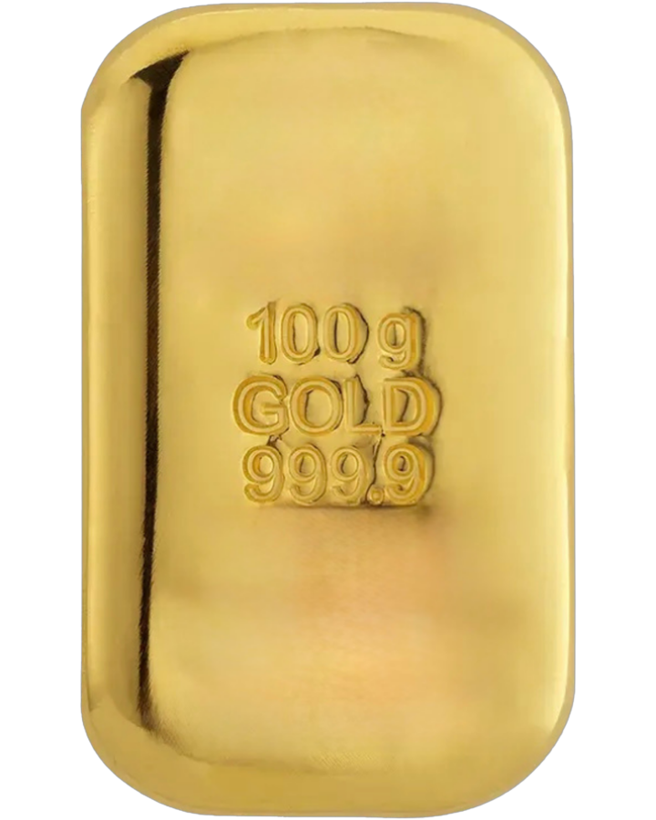 100g fine gold bar